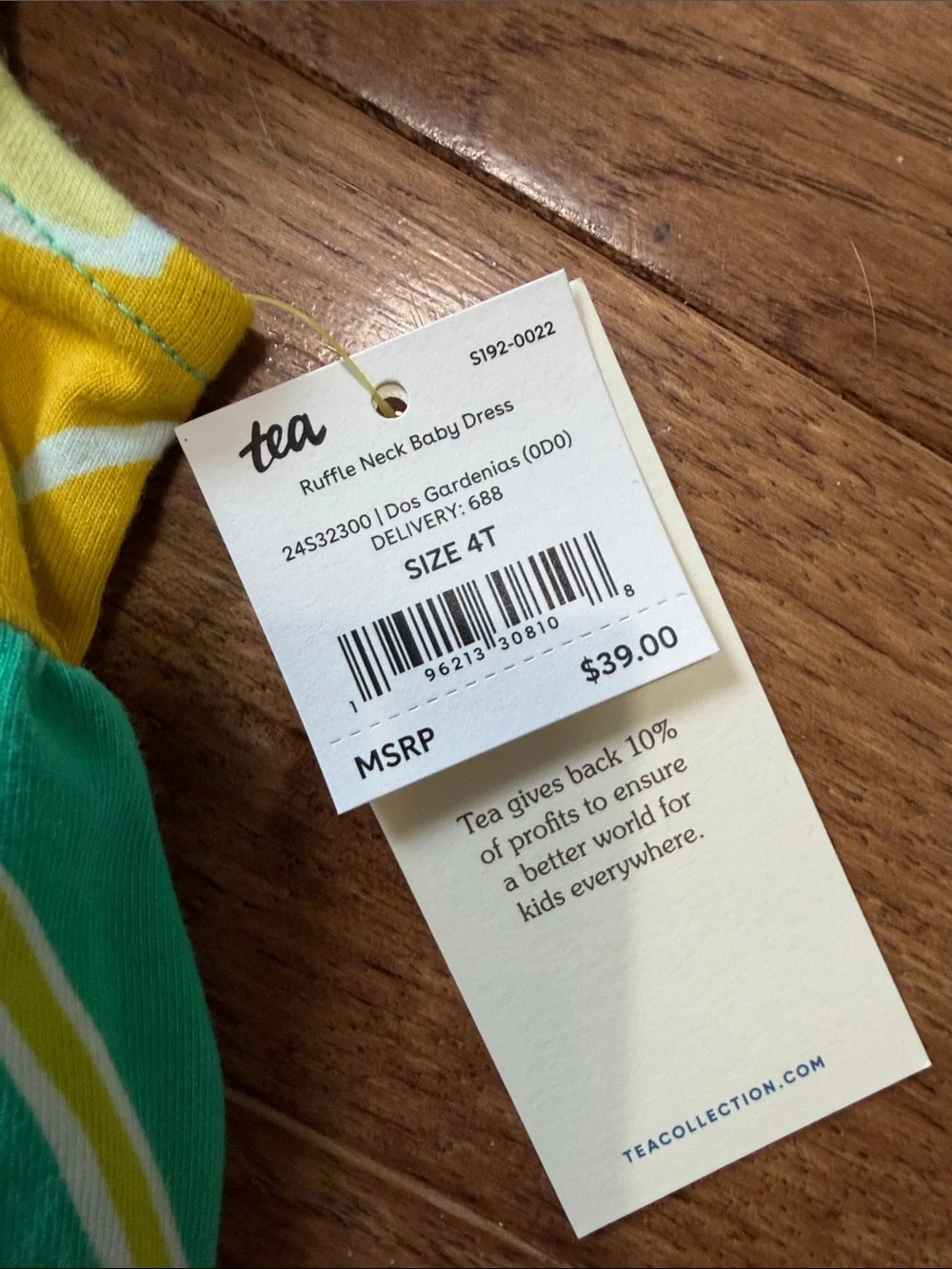 NWT - Tea Collection Teal Floral Ruffle Sundress with Yellow Accents
